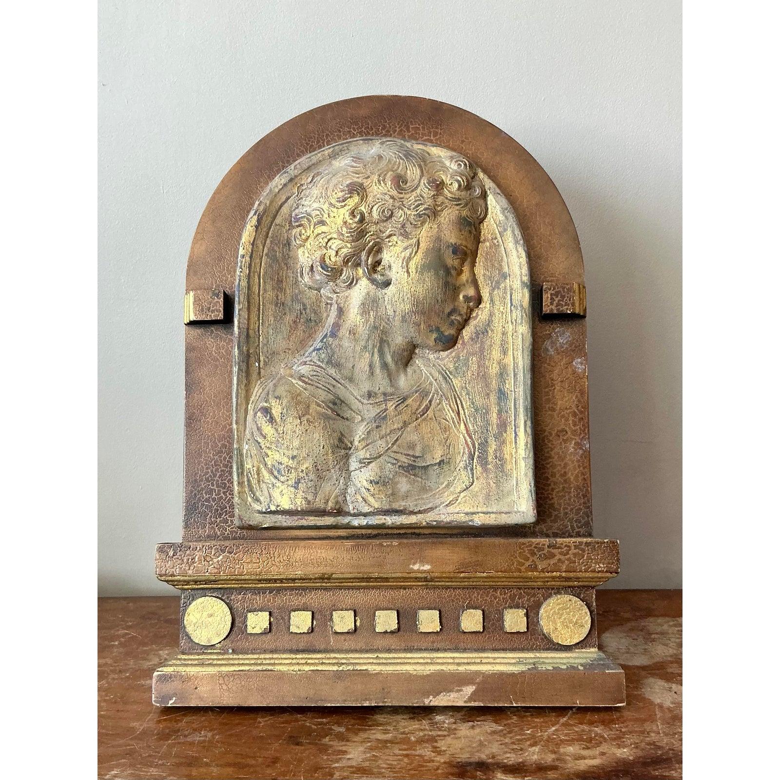 Vintage Boho Gips Relief Rahmen (20. Jahrhundert) im Angebot