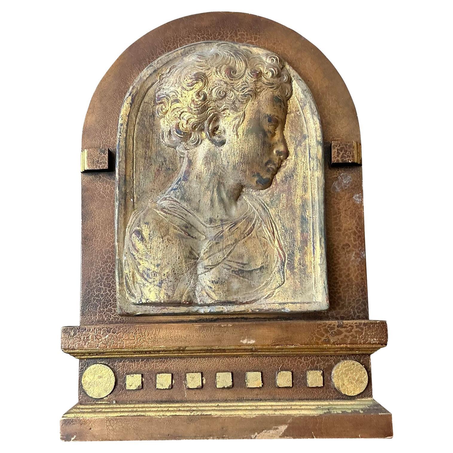 Vintage Boho Gips Relief Rahmen im Angebot