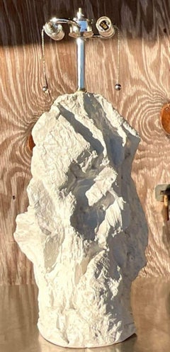 Vintage Boho Plaster Rock Lamp After Sirmos