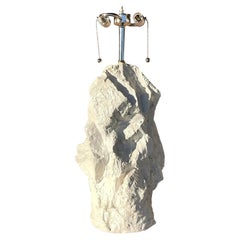 Vintage Boho Plaster Rock Lamp After Sirmos