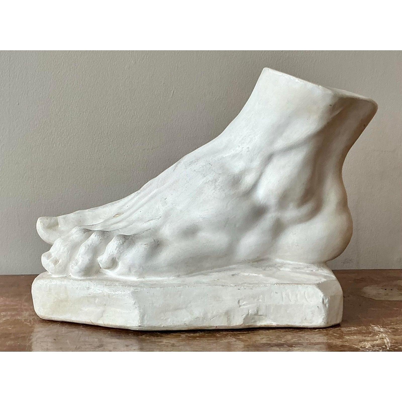 XX secolo Scultura in gesso di piede Vintage By in vendita