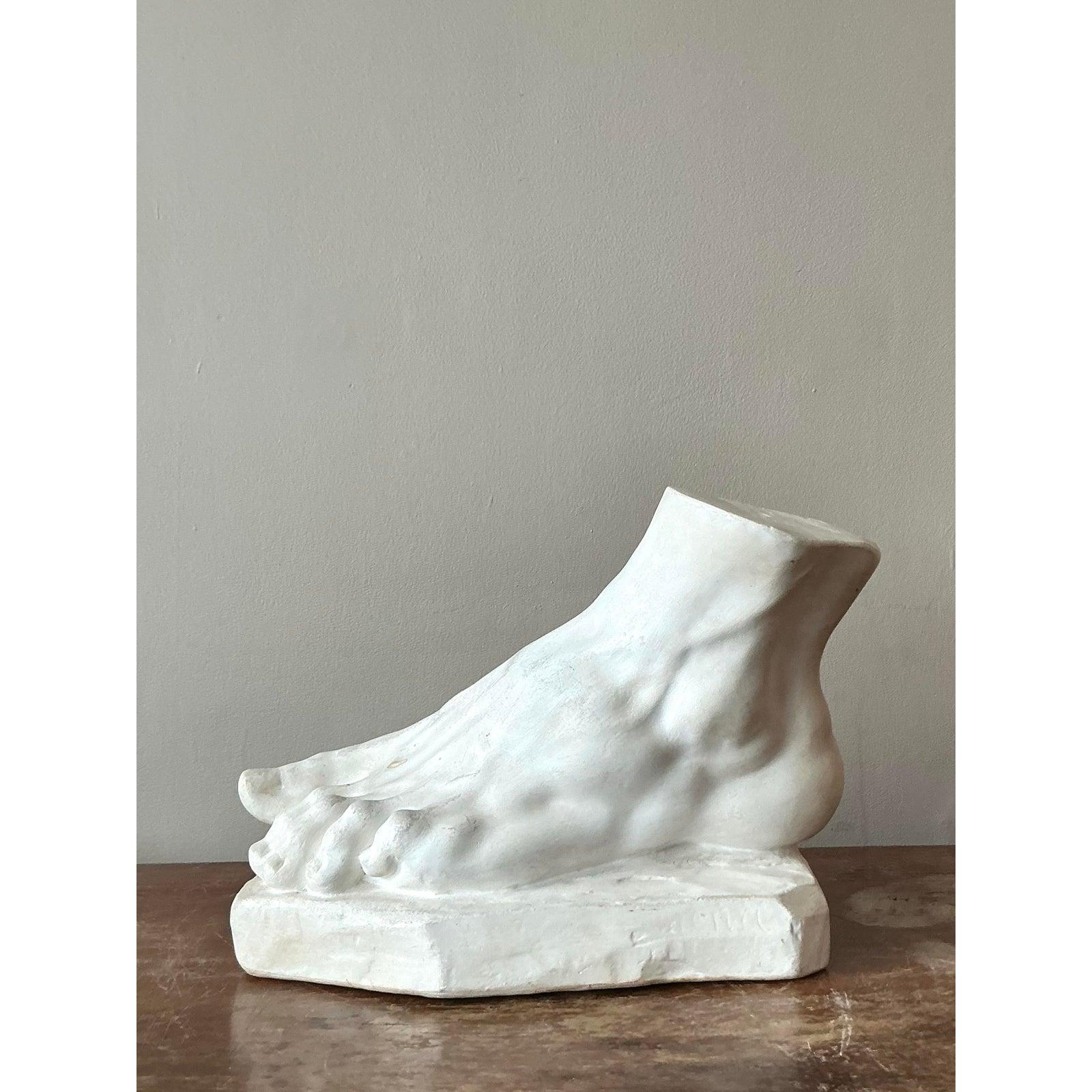 Intonaco Scultura in gesso di piede Vintage By in vendita