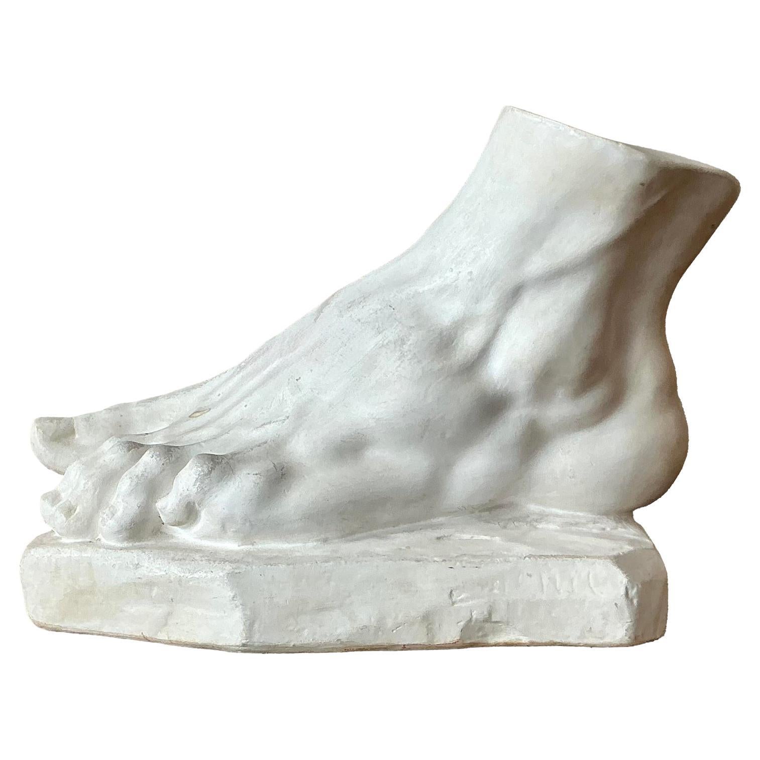 Scultura in gesso di piede Vintage By