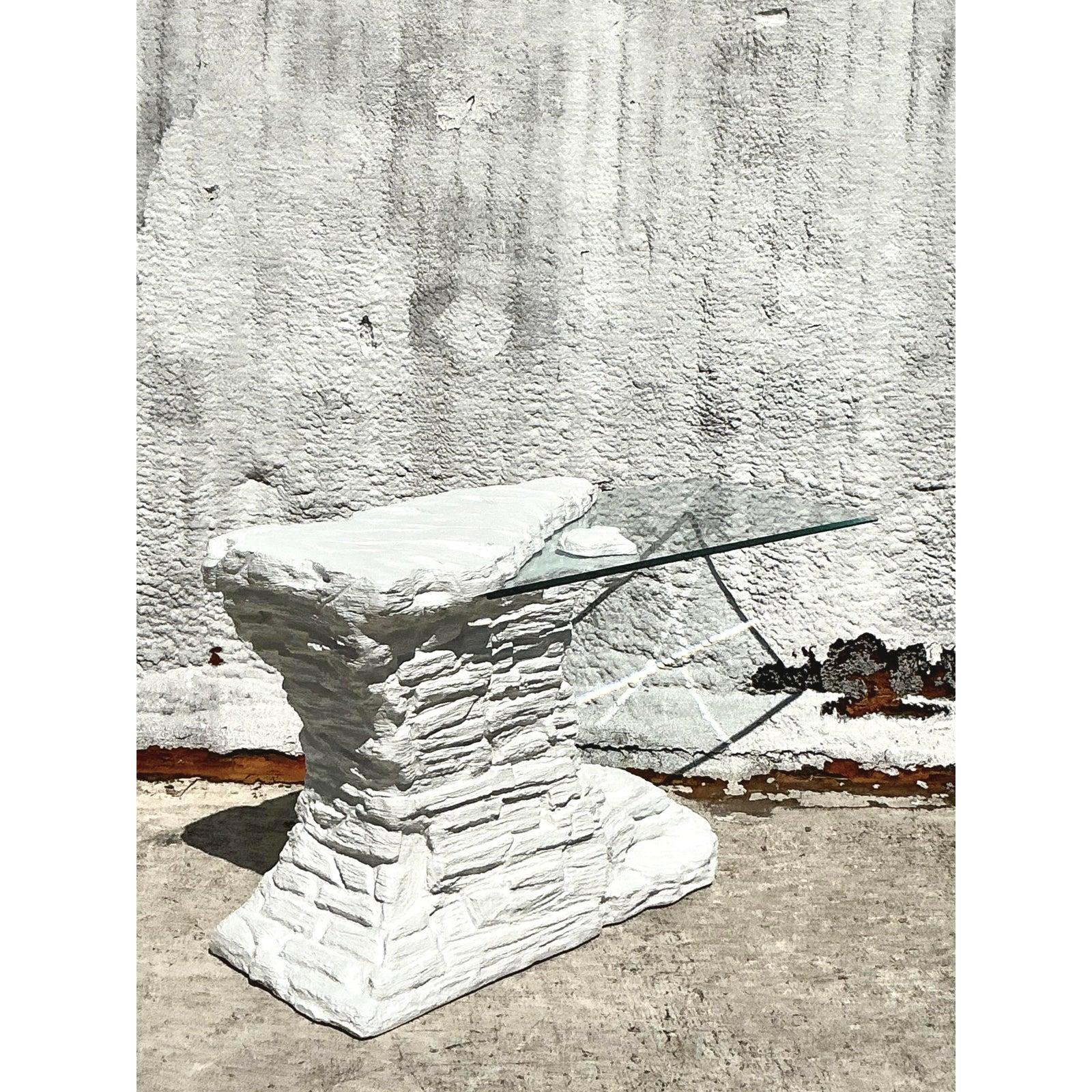 Mesa Consola Vintage Boho Stacked Rock de escayola After Sirmos en venta 1