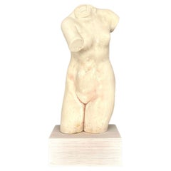 Vintage Boho Plaster Torso of Woman