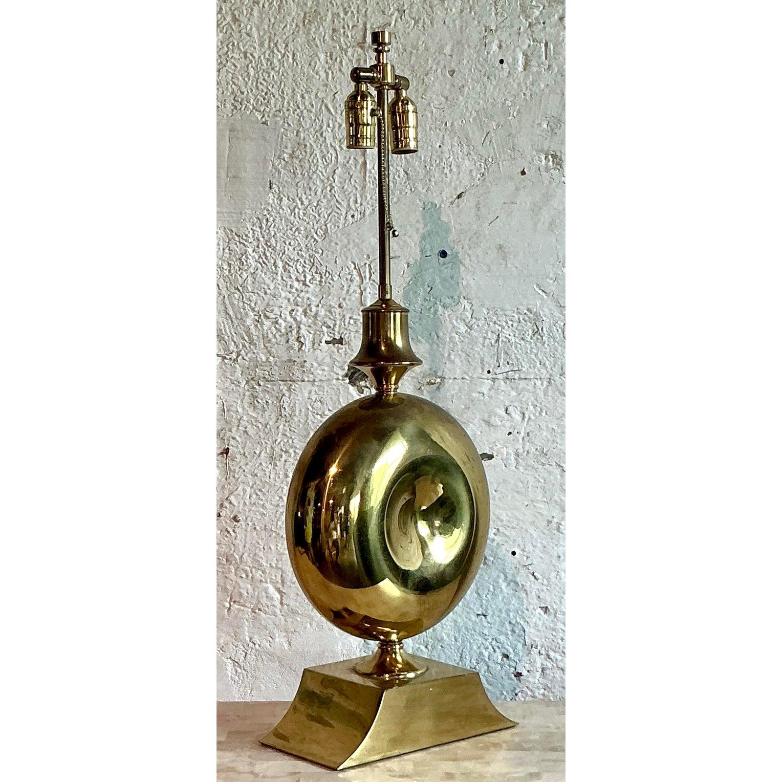 Lámparas vintage boho de latón pulido en Bueno estado para la venta en West Palm Beach, FL