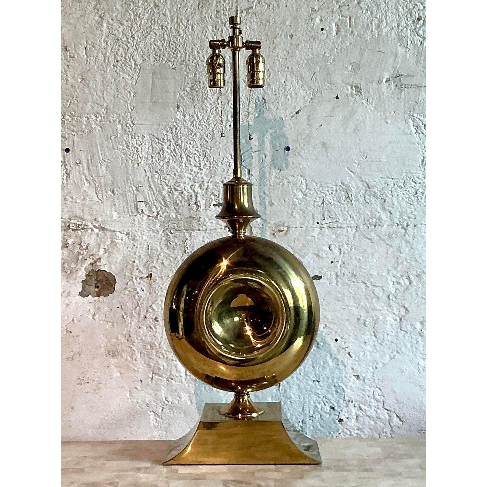 Lámparas vintage boho de latón pulido en venta 2
