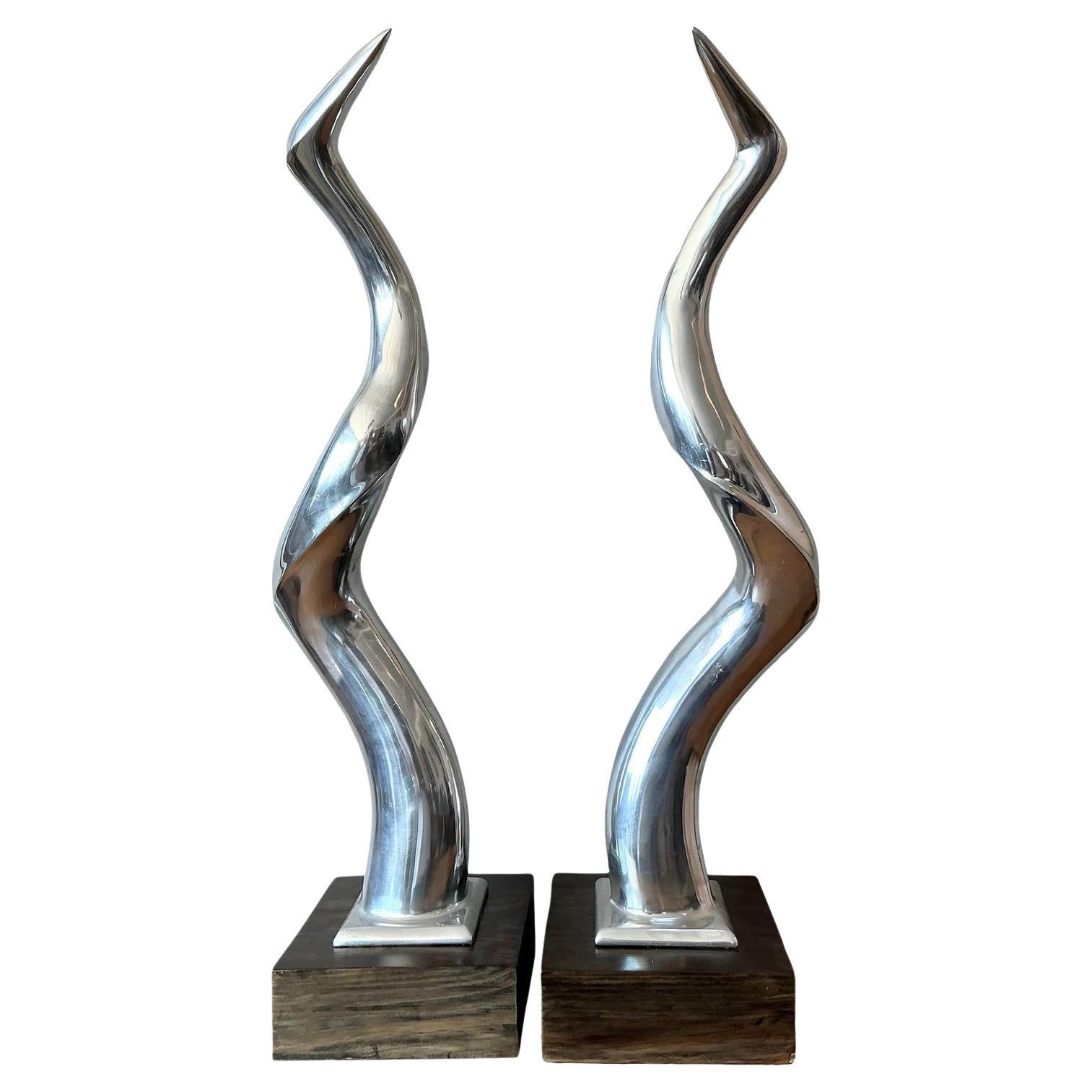Fourmilière Vintage Boho en chrome poli -Set of 2