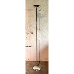 Vintage Boho Polished Chrome Halogen Floor Lamp