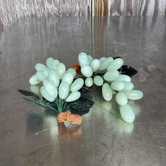 Vintage Boho Polished Stone Grape Clusters - a Pair