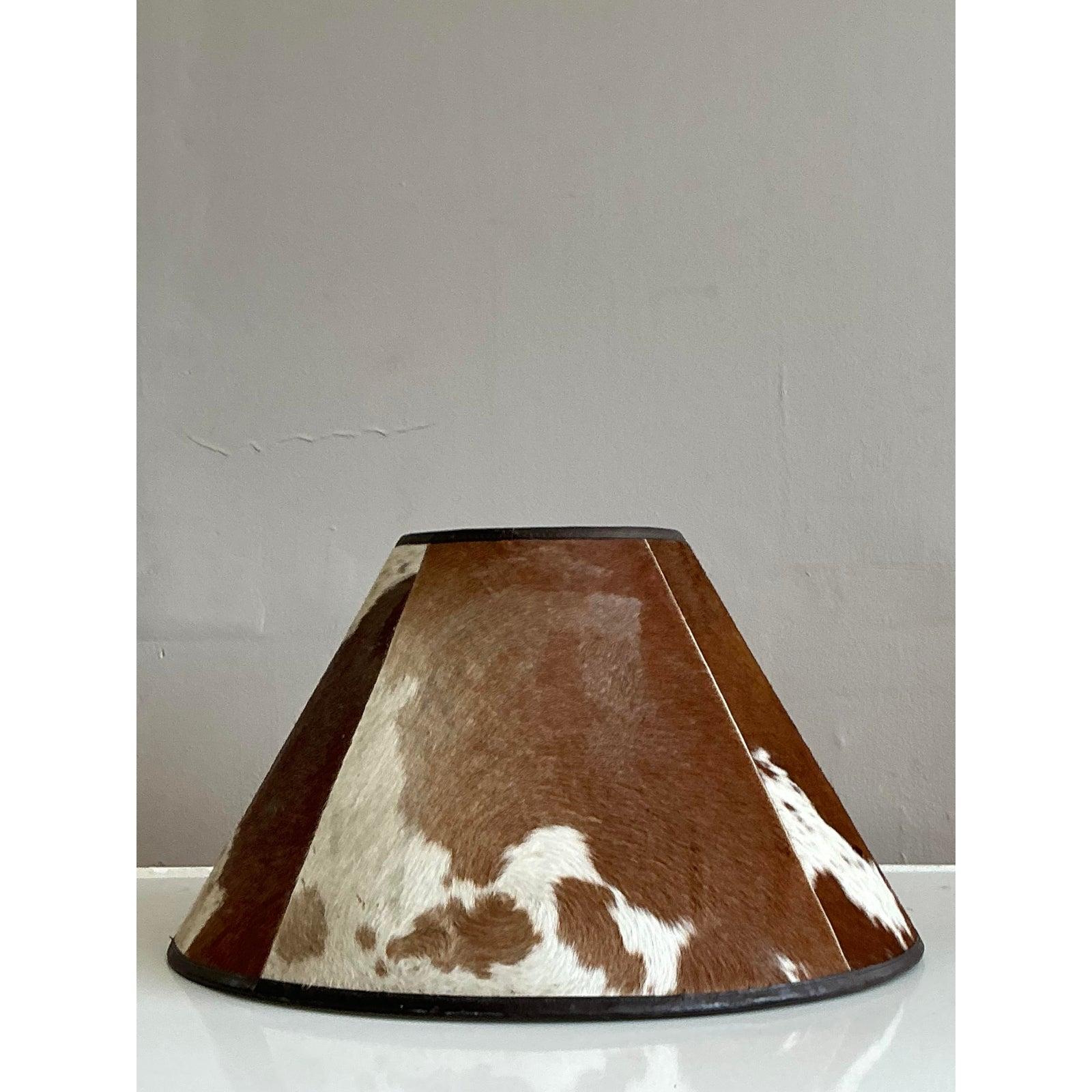 Vintage Boho Pony Lampsahde In Good Condition For Sale In West Palm Beach, FL