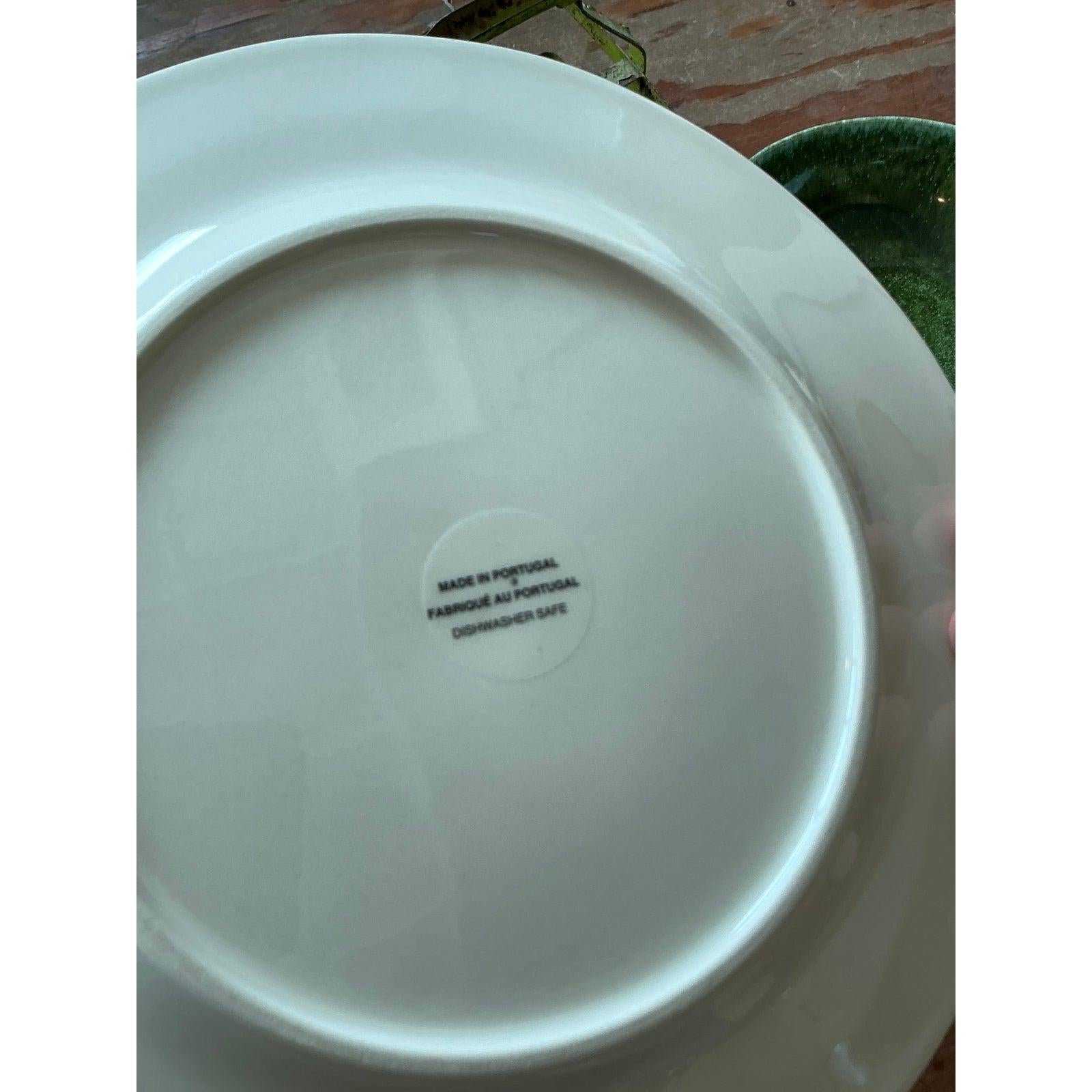 Rustique Assiettes à dîner vintage boho portugaises peintes à la main - Lot de 8 en vente