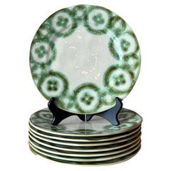 Vintage Boho Portuguese Hand Painted Dinner Plates - Set of 8