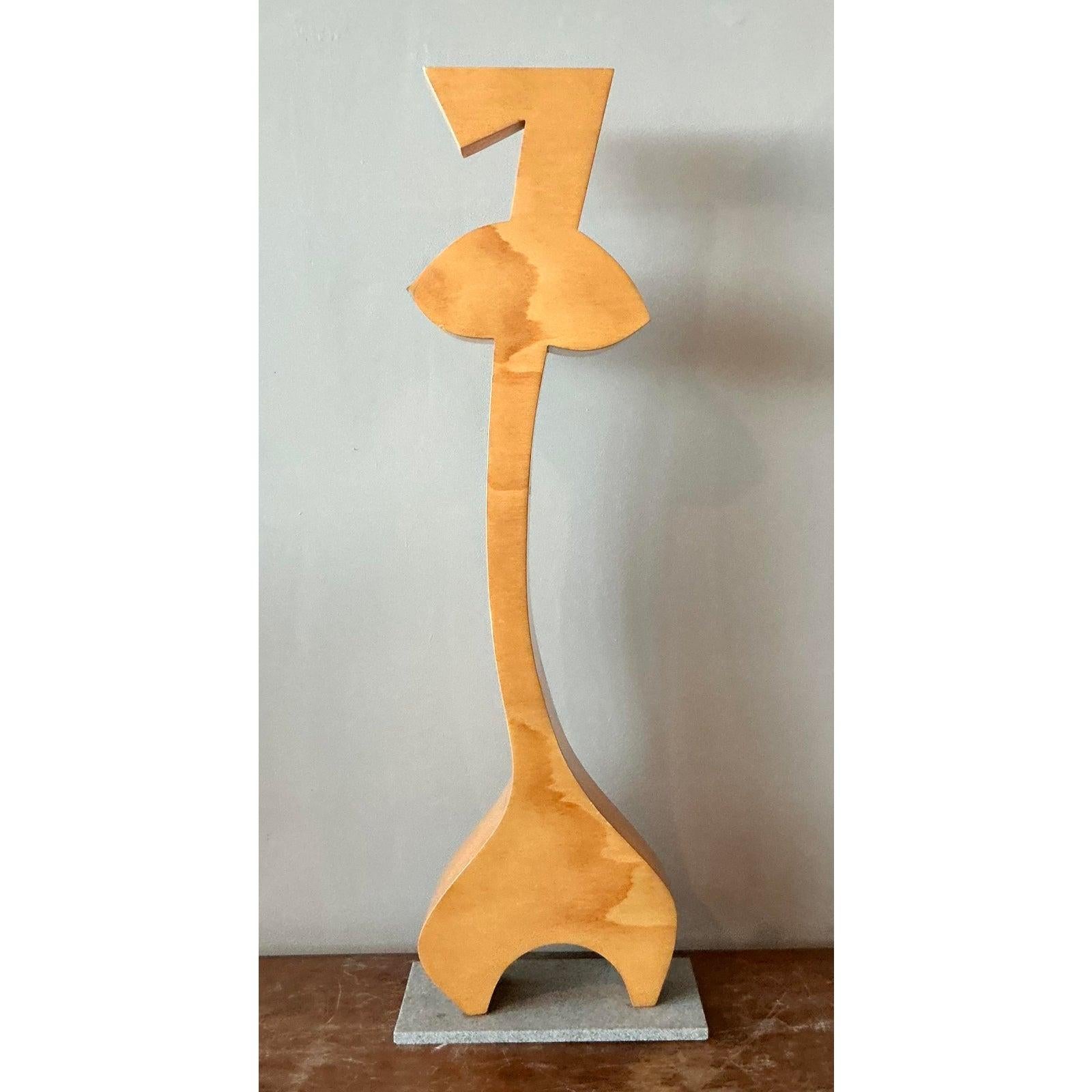 Organico moderno Scultura in legno astratta vintage boho postmoderna in vendita