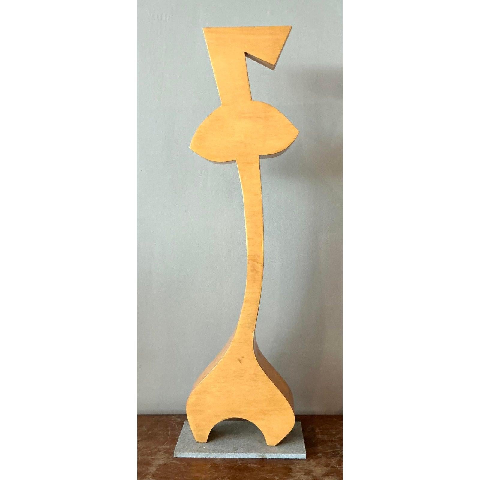XX secolo Scultura in legno astratta vintage boho postmoderna in vendita