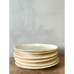 Set di 6 piatti in resina colata vintage Boho