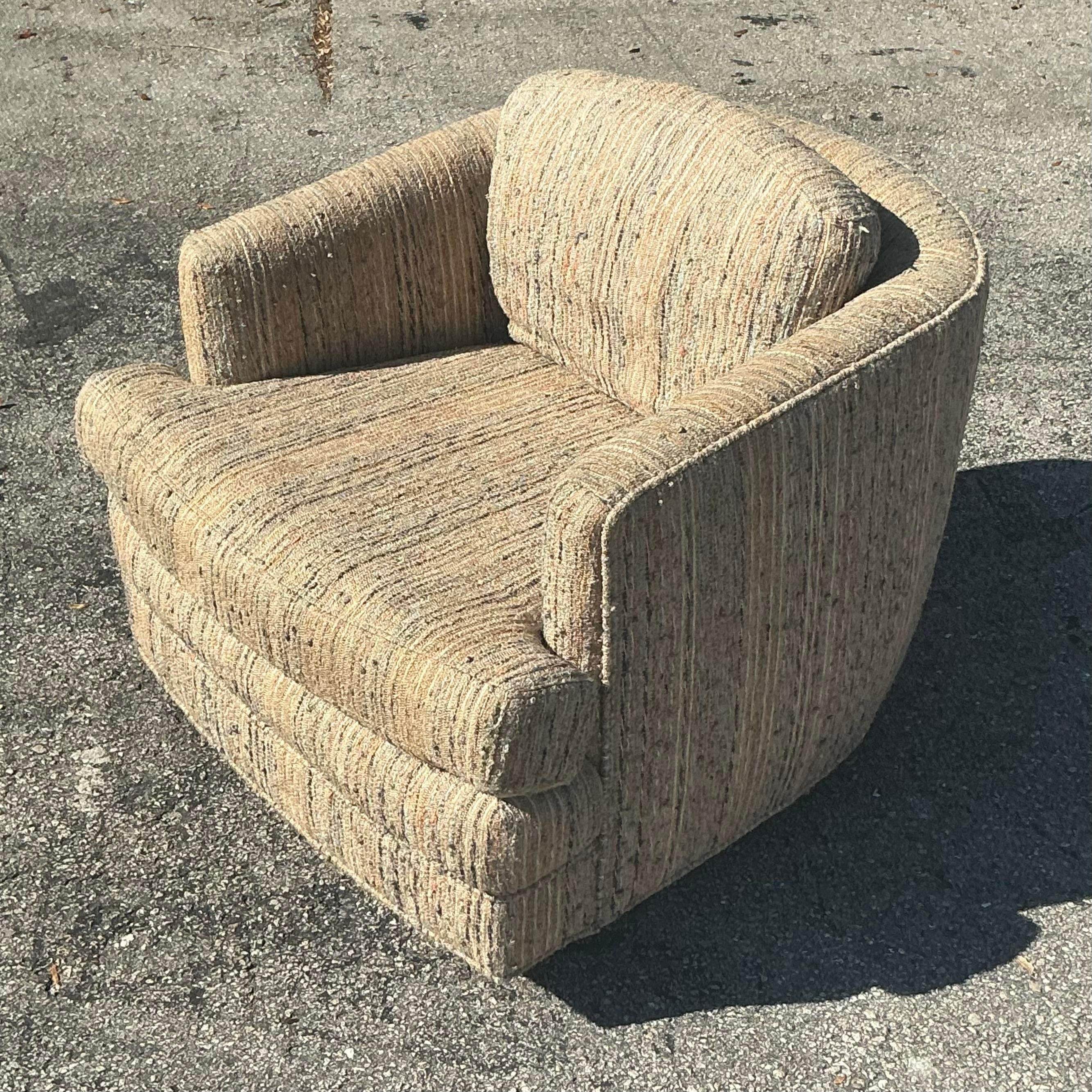 Chaise pivotante vintage Boho Preview en vente 4