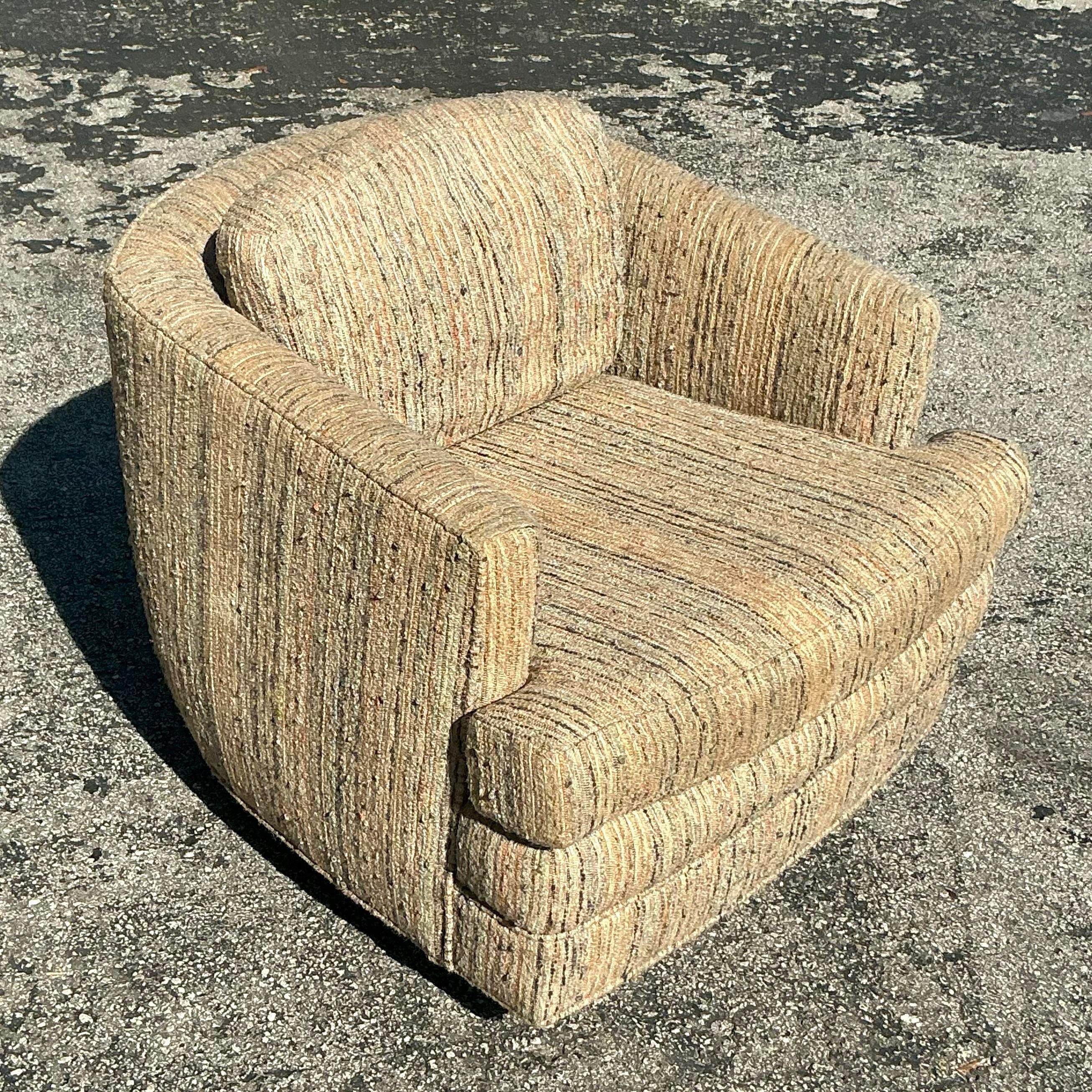 Américain Chaise pivotante vintage Boho Preview en vente