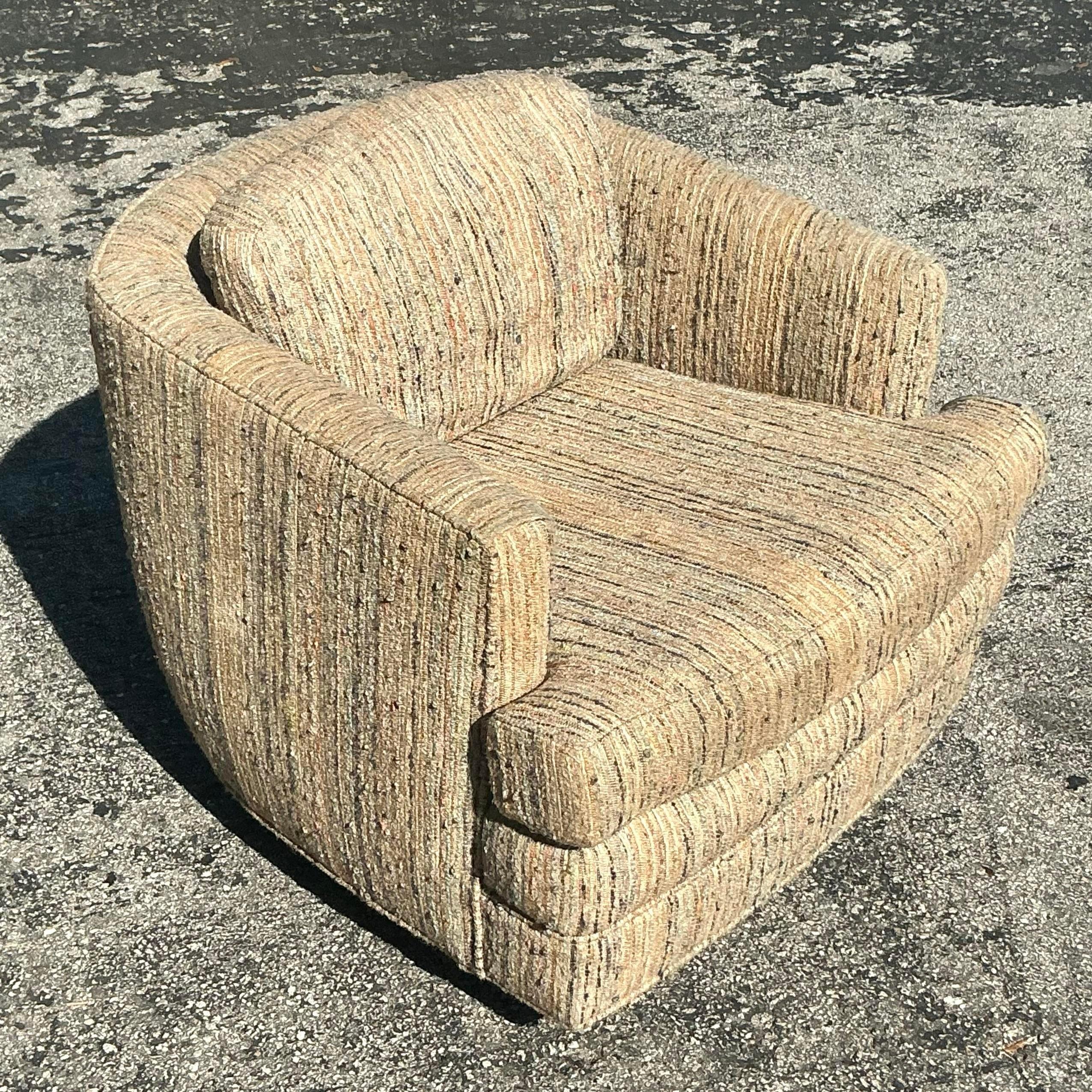 Chaise pivotante vintage Boho Preview en vente 2