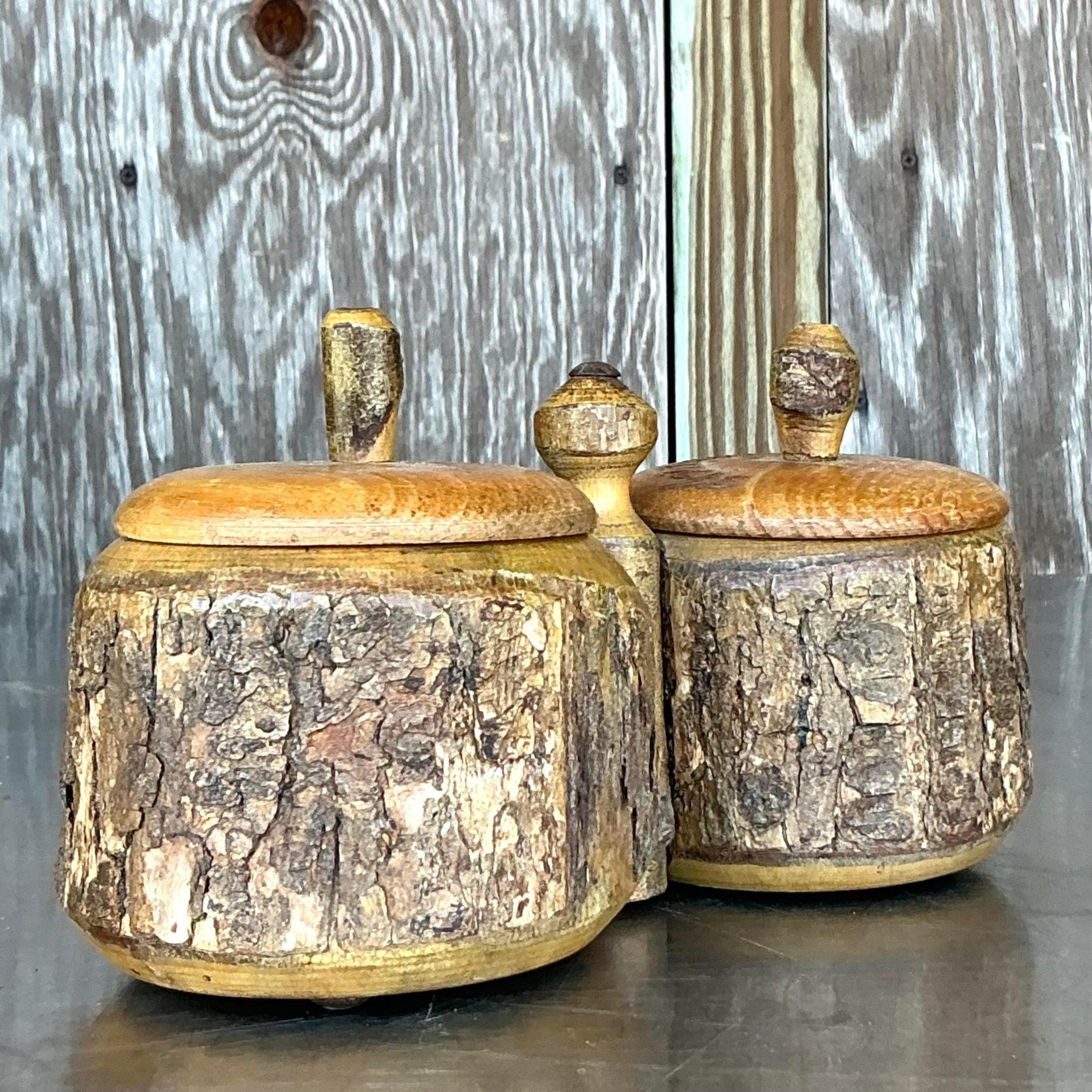 Elevate your table with this vintage boho primitive condiment tray. Handcrafted with rustic charm, it’s perfect for serving sauces, dips, or spices. A unique blend of bohemian style and earthy simplicity, this tray adds character to any gathering.