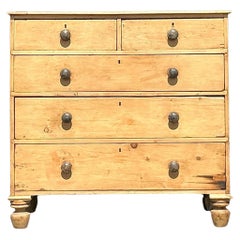 Antique Boho Primitive Pine Chest of Drawers