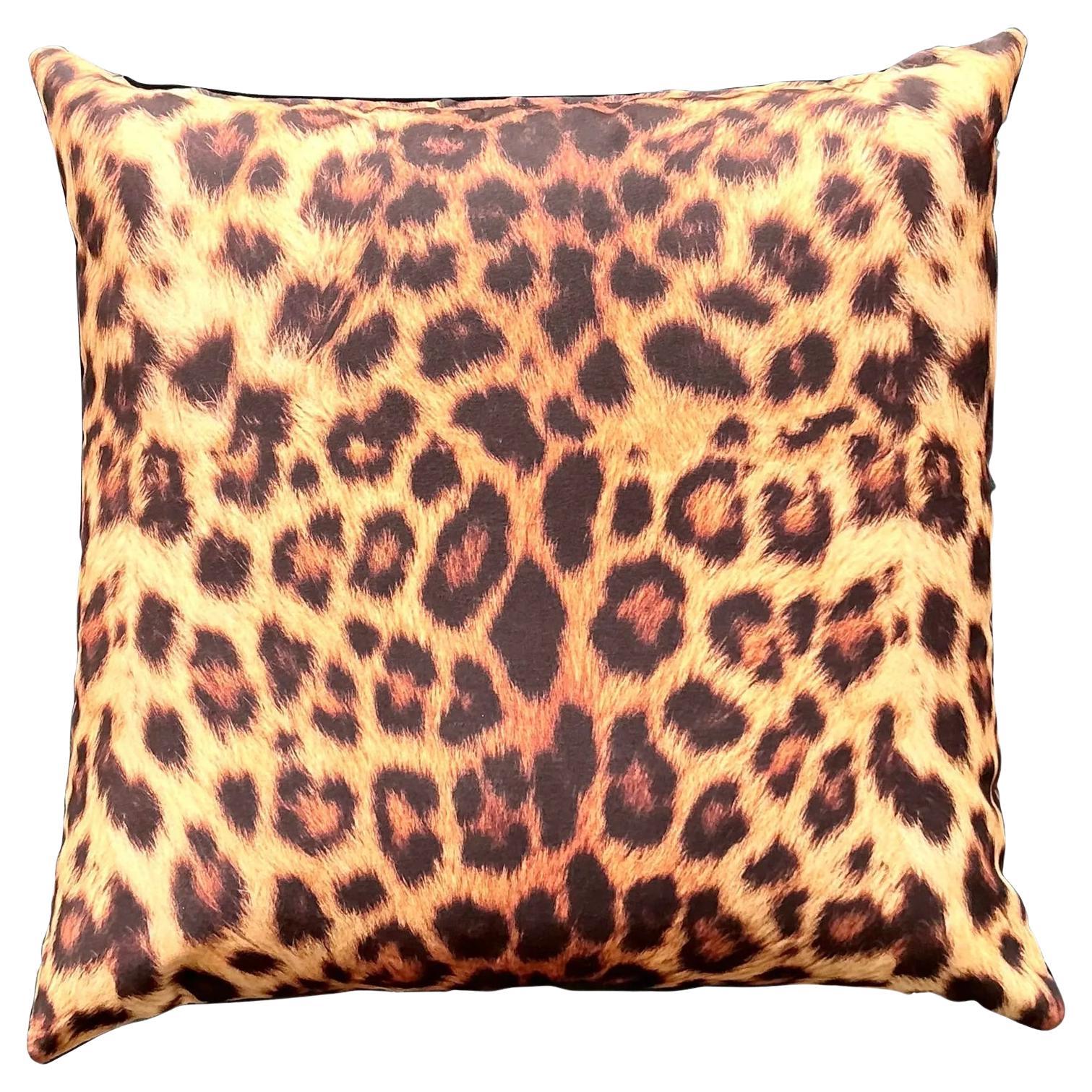 Vintage Boho Printed Leopard Throw Pillow