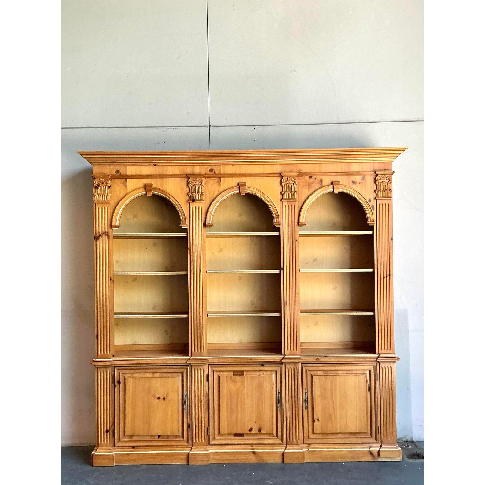 Vintage Boho Pulaski Fluted Column Bookcase For Sale 4