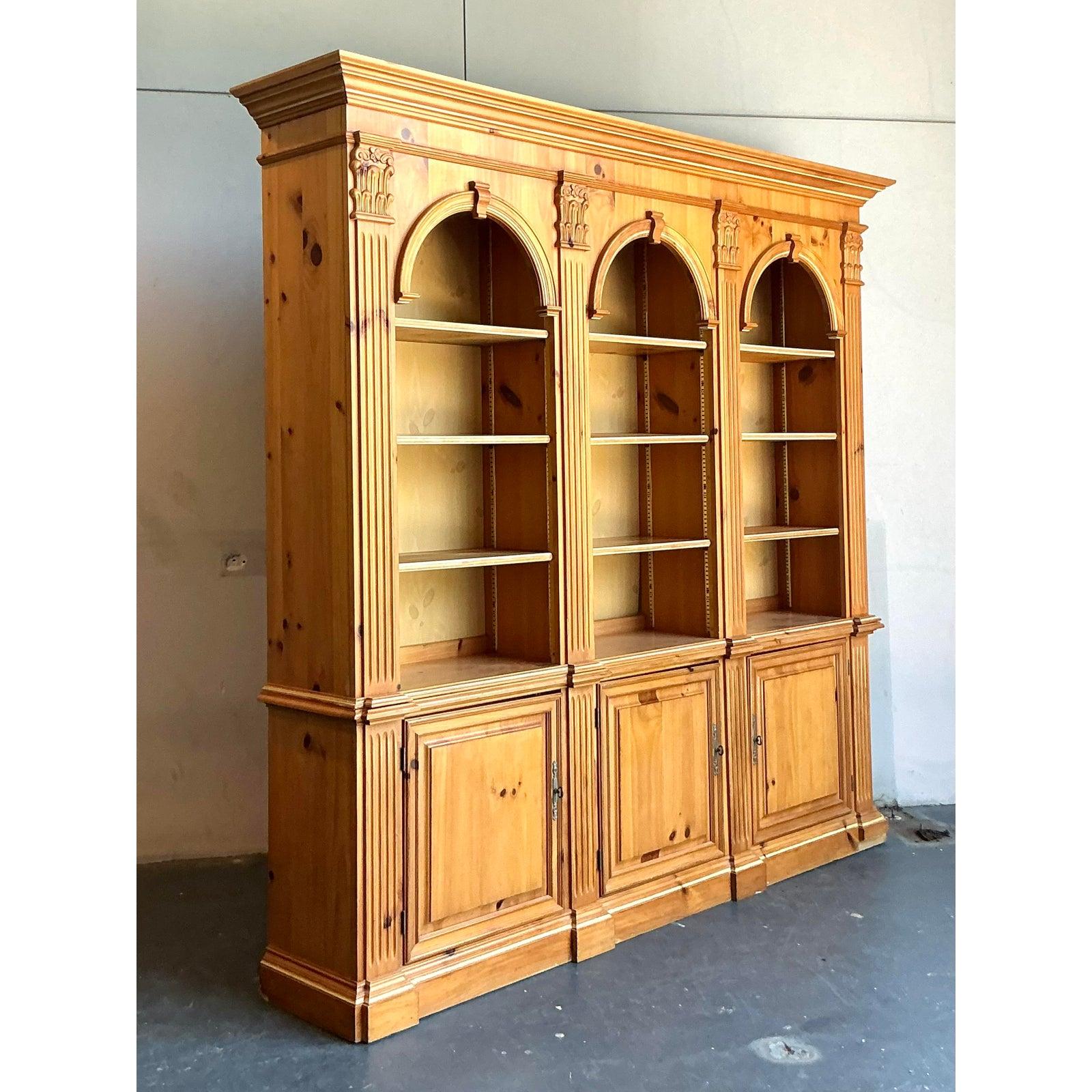 Vintage Boho Pulaski Fluted Column Bookcase For Sale 6