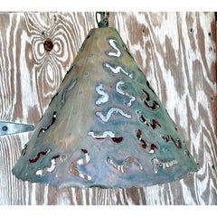 Vintage Boho Punch Cut Cone Pendant