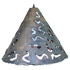 Vintage Boho Punch Cut Cone Pendant