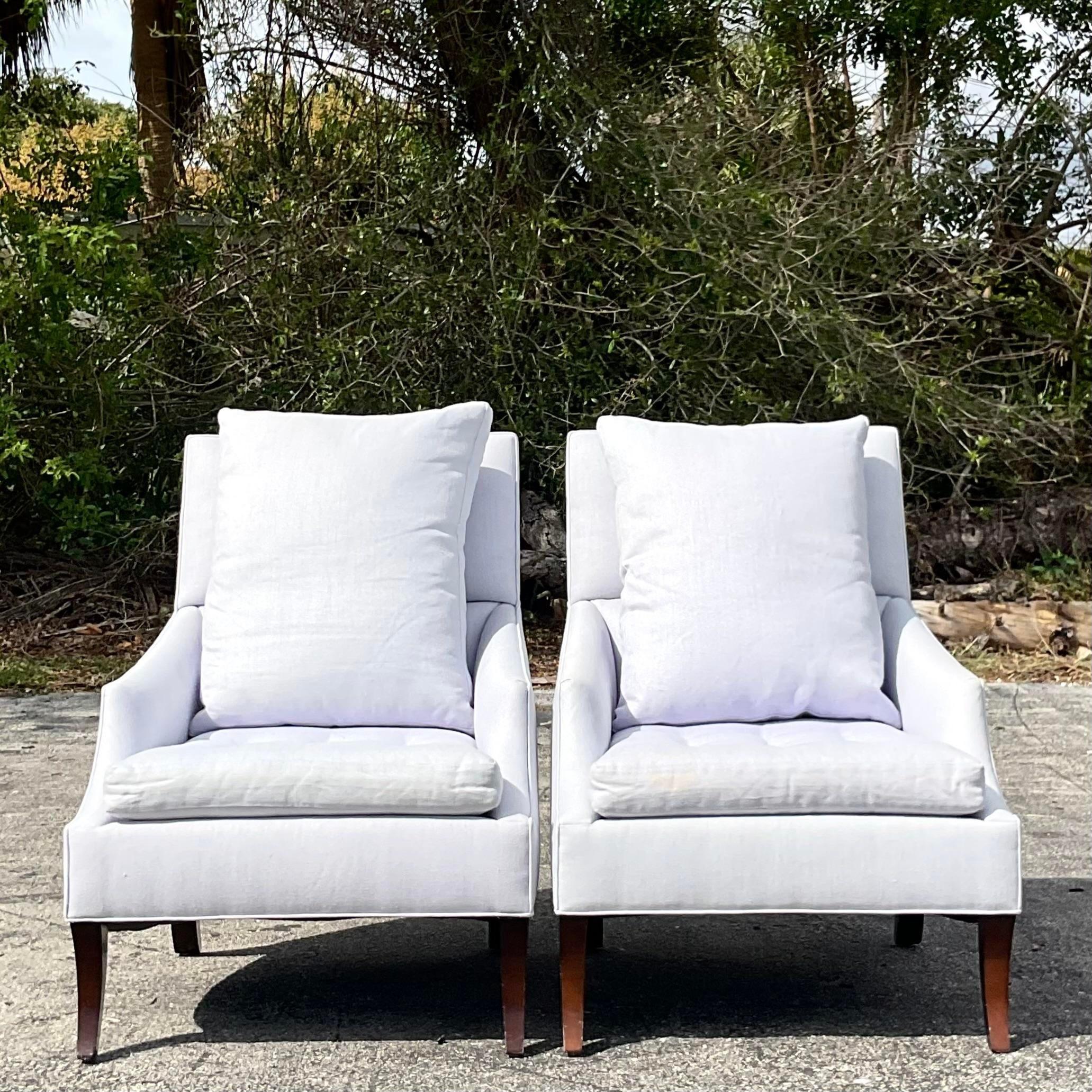 American Vintage Boho R. Jones Lounge Chairs - a Pair