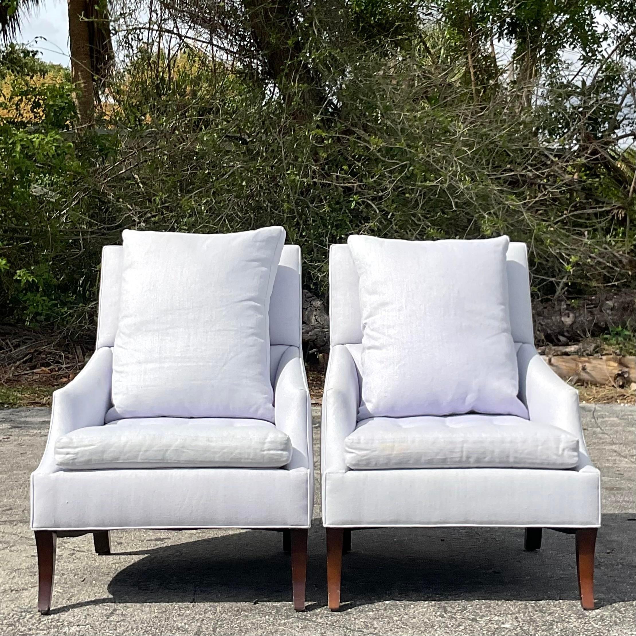 Contemporary Vintage Boho R. Jones Lounge Chairs - a Pair For Sale