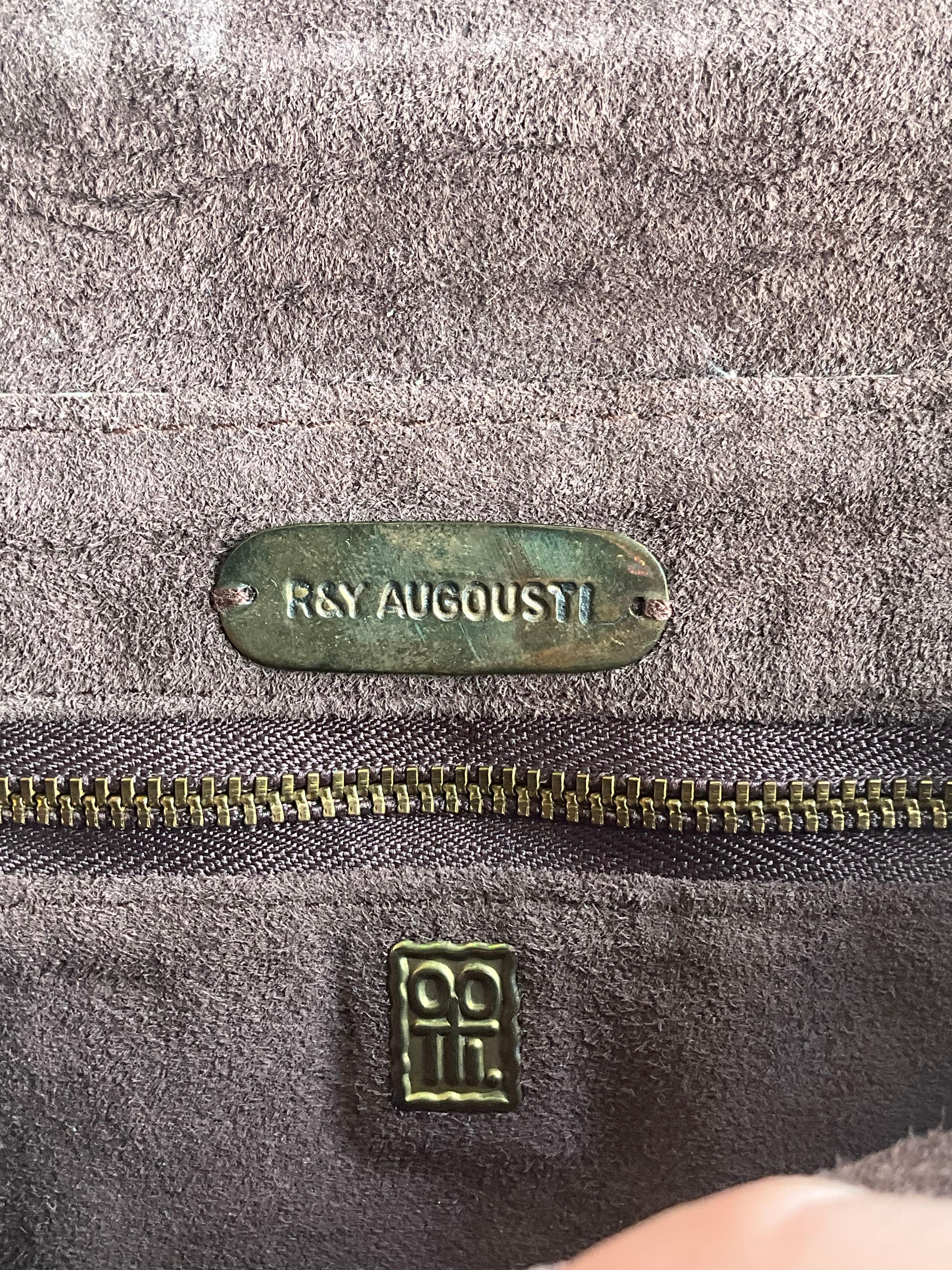 Vintage Boho R & Y Augousti Snake Skin Clutch Purse For Sale 2