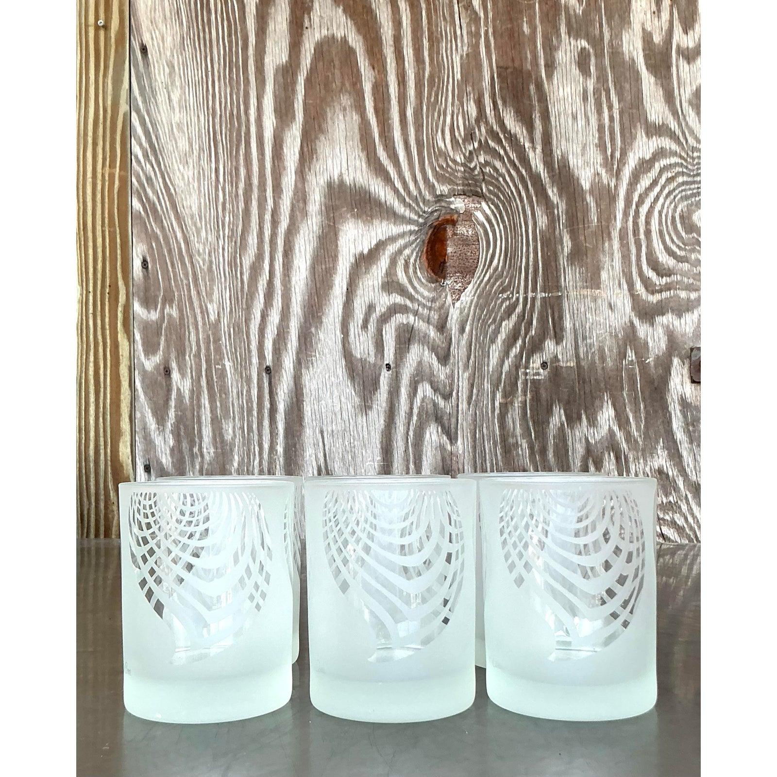 Vintage Boho Radiant Geometrische Becher - Satz von 6 im Angebot 1