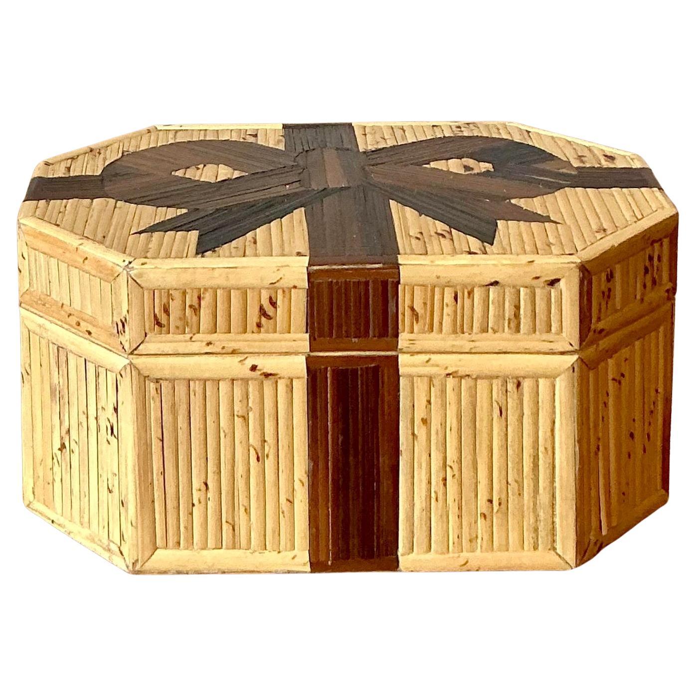 Vintage Boho Rattan Bogen Box