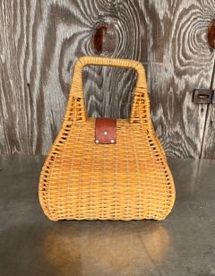 Vintage Boho Rattan Handbag