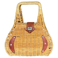 Vintage Boho Rattan Handbag