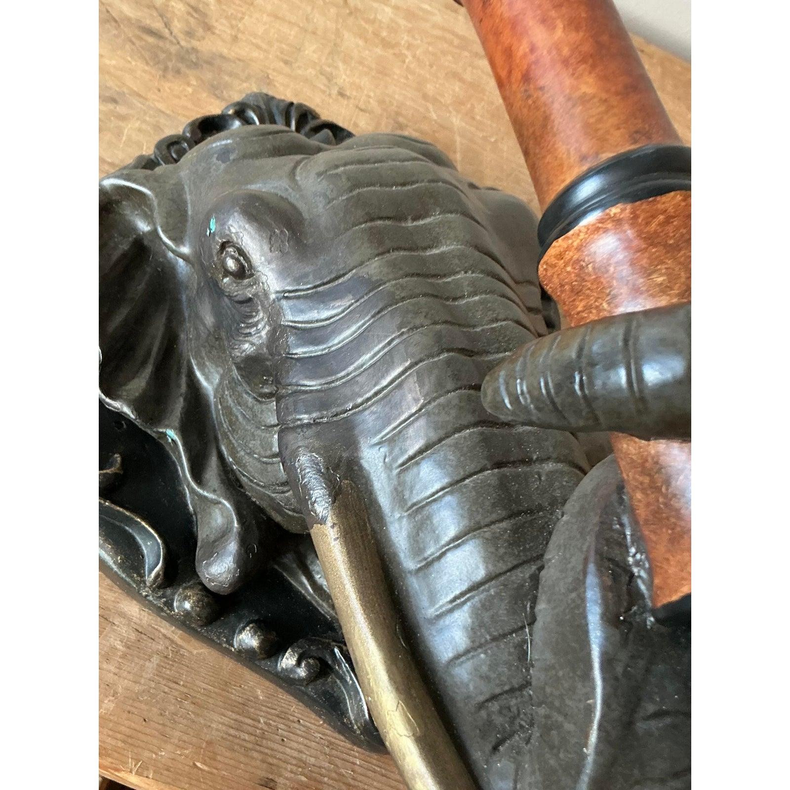 Vintage Boho Raymond Waites for Tyndale Elephant Sconce - A Pair In Good Condition For Sale In West Palm Beach, FL