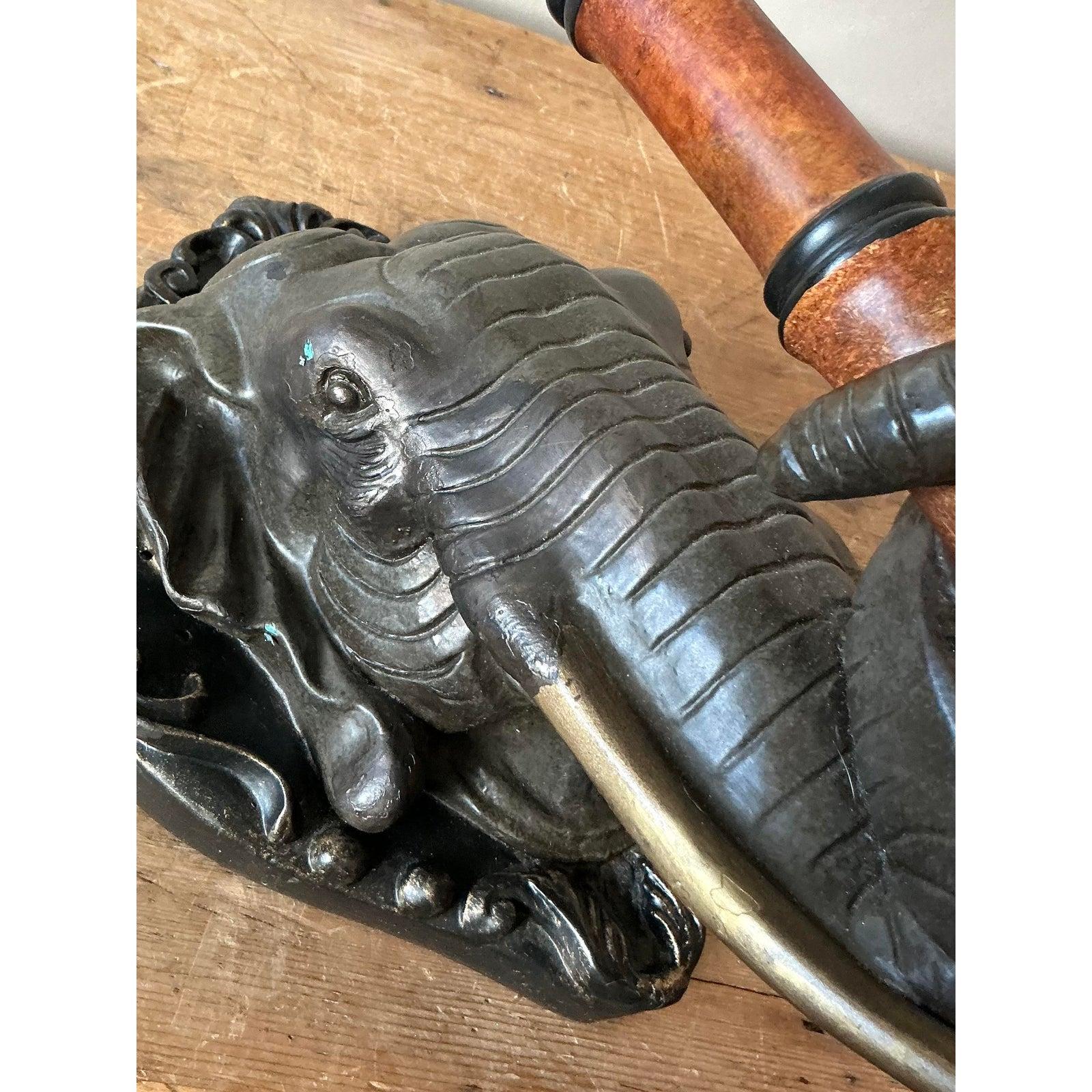 20th Century Vintage Boho Raymond Waites for Tyndale Elephant Sconce - A Pair For Sale