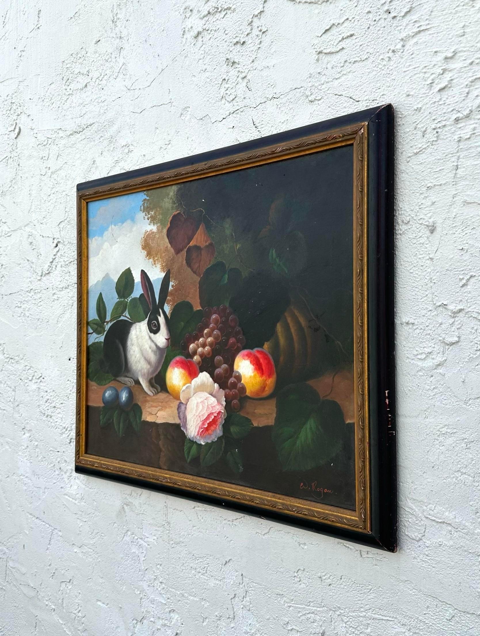 Vintage Boho Realista Bodegón Óleo sobre lienzo en Bueno estado para la venta en west palm beach, FL