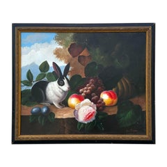 Vintage Boho Realist Still Life Oil on Canvas