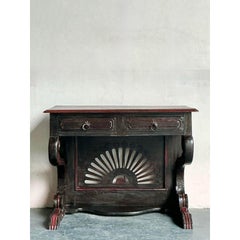 Vintage Boho Reclaimed Wood Console Table