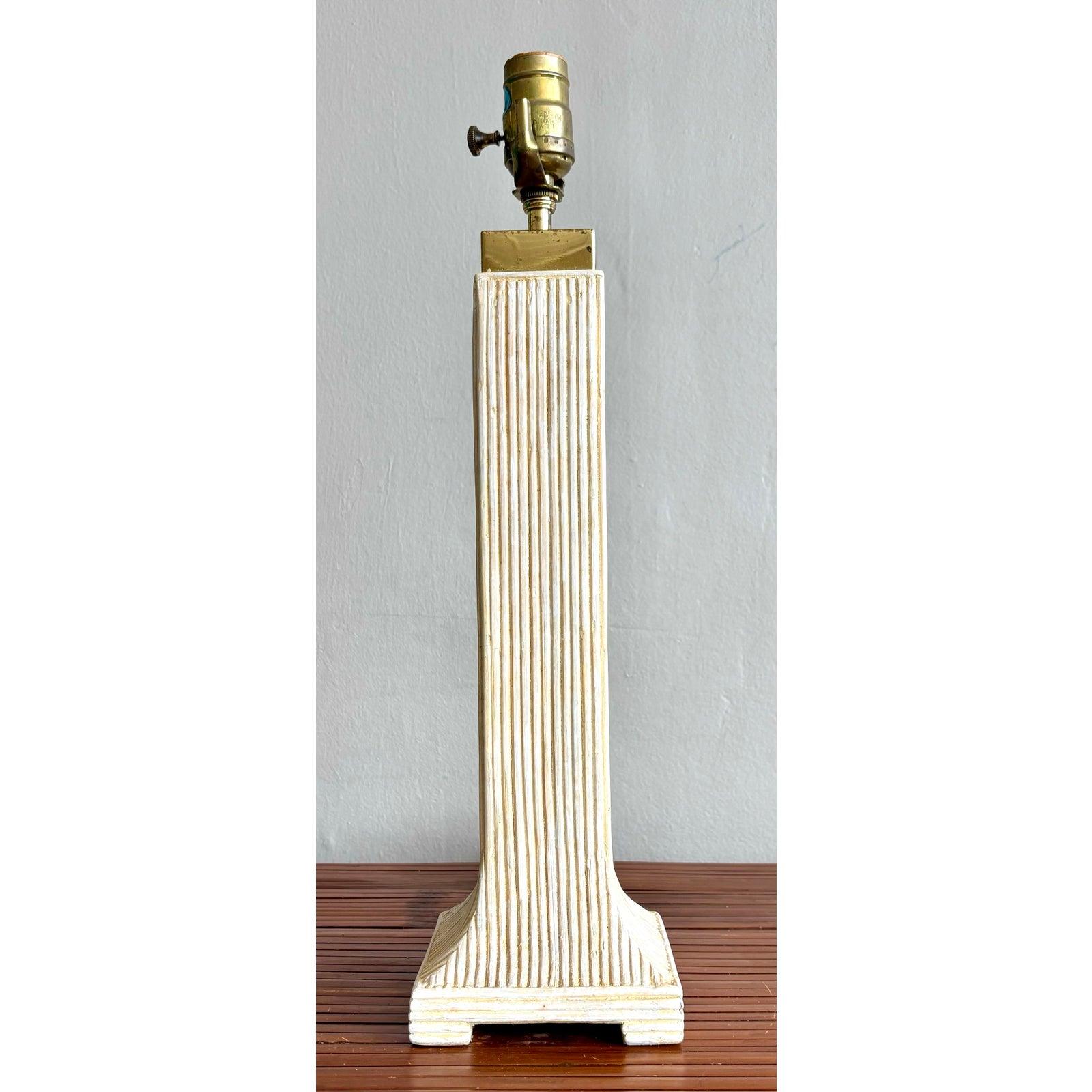 Vintage Boho Schilf Lampe (Philippinisch) im Angebot