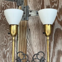 Vintage Boho Rembrandt Lovebirds Lamps - a Pair