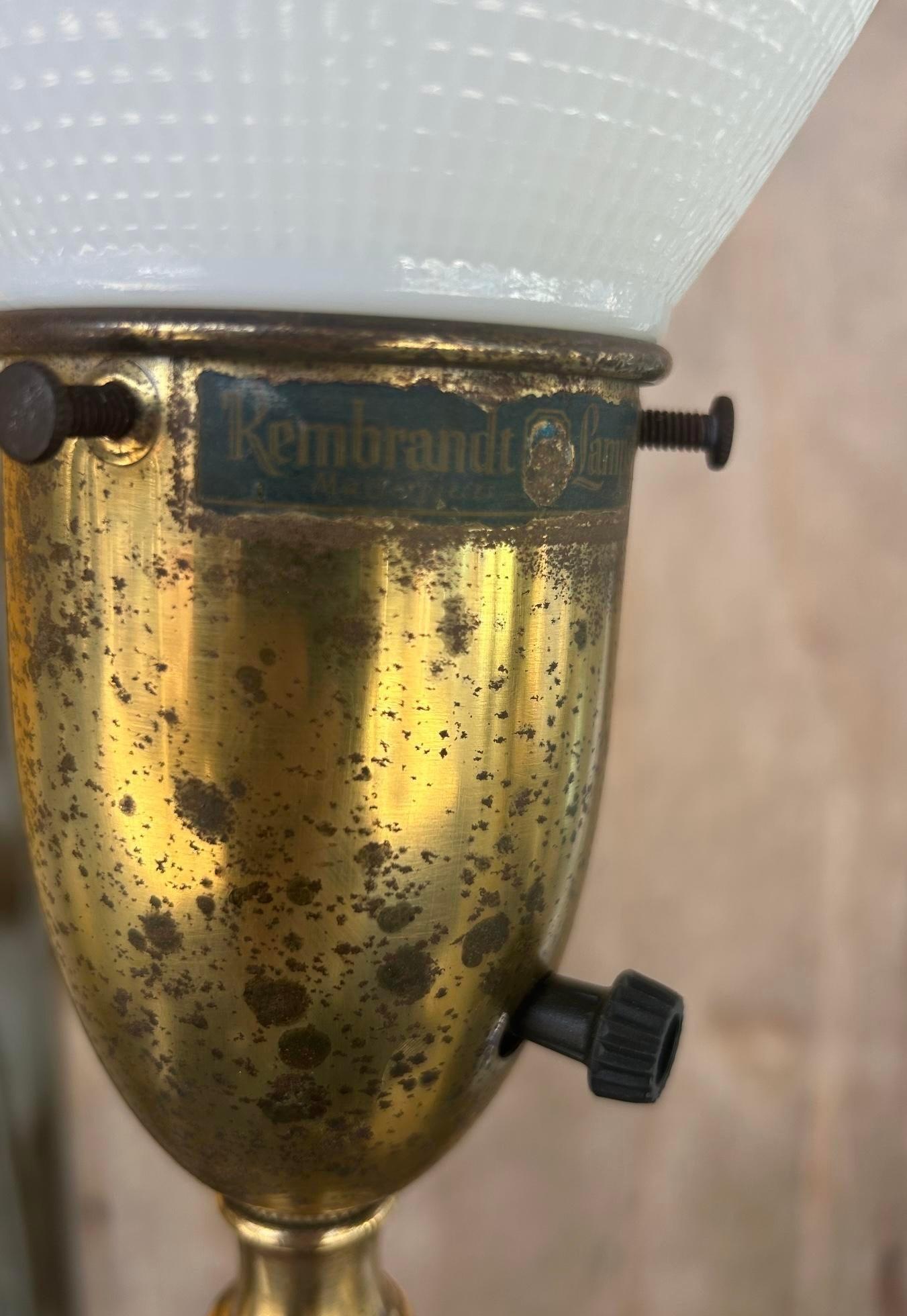 Vintage Boho Rembrandt Lovebirds Lamps - a Pair In Good Condition For Sale In west palm beach, FL