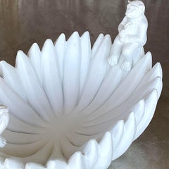 Vintage Boho Resin Banana Bowl With Monkeys