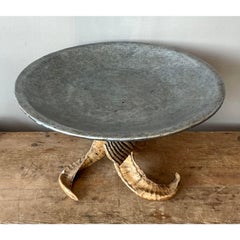 Vintage Boho Resin Horn Tray After Maitland Smith