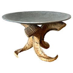 Vintage Boho Resin Horn Tray After Maitland Smith