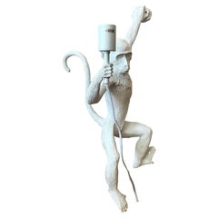 Vintage Boho Resin Monkey Wall Sconce