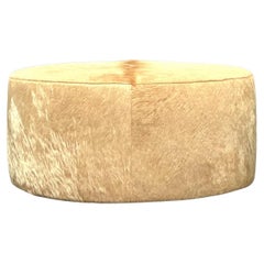 Vintage Boho Restoration Hardware Hide Ottoman